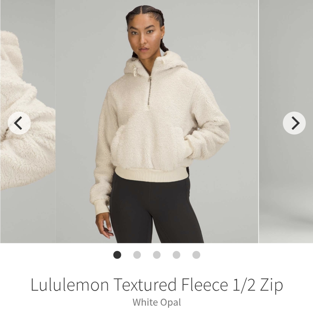 Lululemon textured fleece half zip
